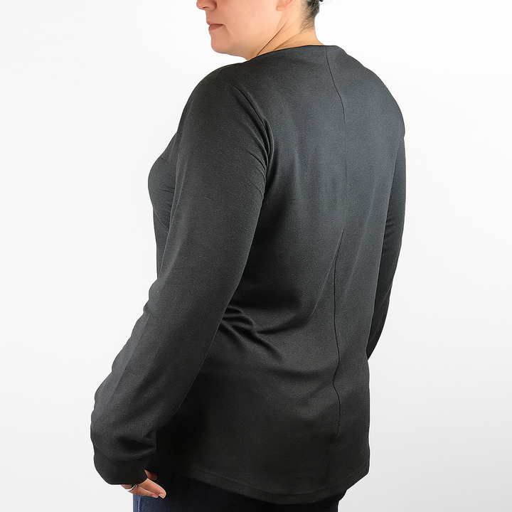 Long Sleeve Bateau Picnic Top