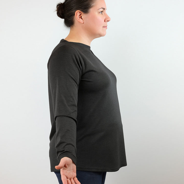 Long Sleeve Bateau Picnic Top