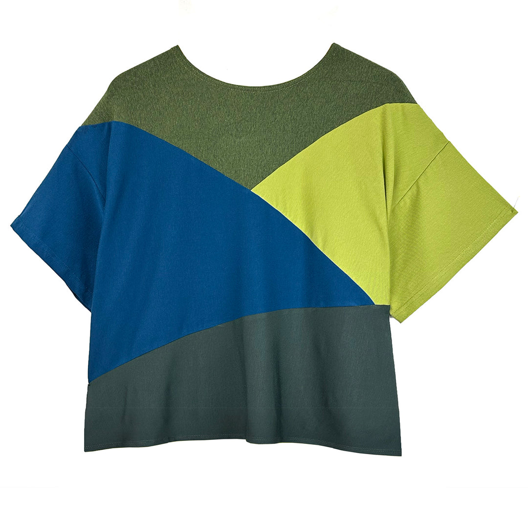 Diagonal Colorblock Top
