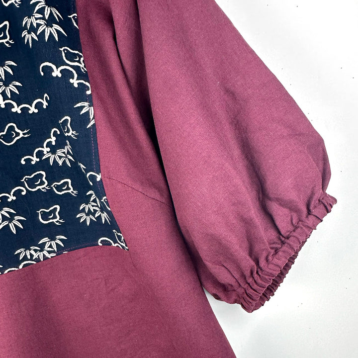 Pouf sleeve blouse, "Chubby Birds"