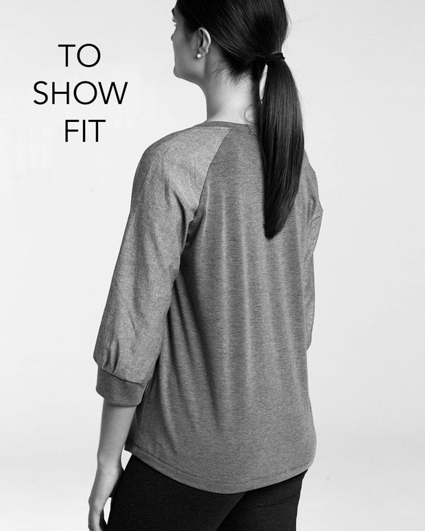 3/4 Sleeve Signature Top, Boat Print